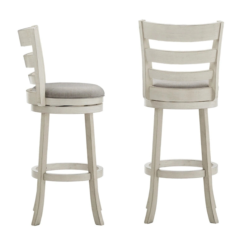 Tabouret de bar pivotant Rovinj à dossier échelle, hauteur 29 po