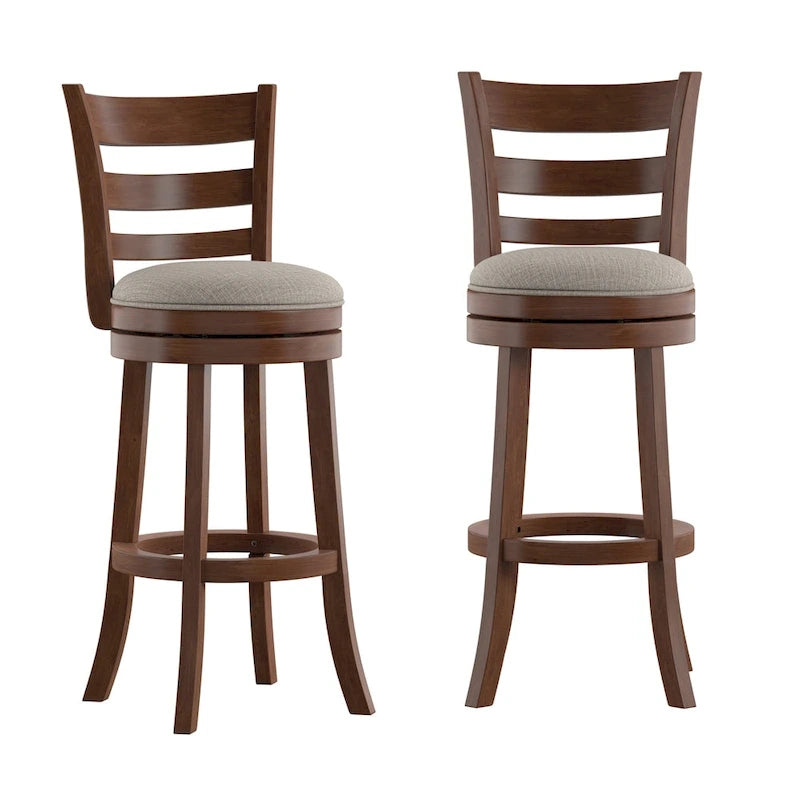 Tabouret de bar pivotant Rovinj à dossier échelle, hauteur 29 po