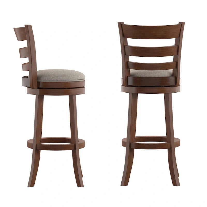 Tabouret de bar pivotant Rovinj à dossier échelle, hauteur 29 po