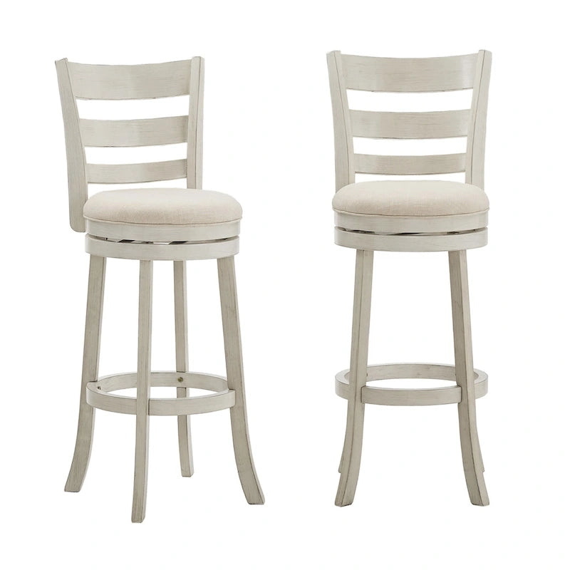 Tabouret de bar pivotant Rovinj à dossier échelle, hauteur 29 po