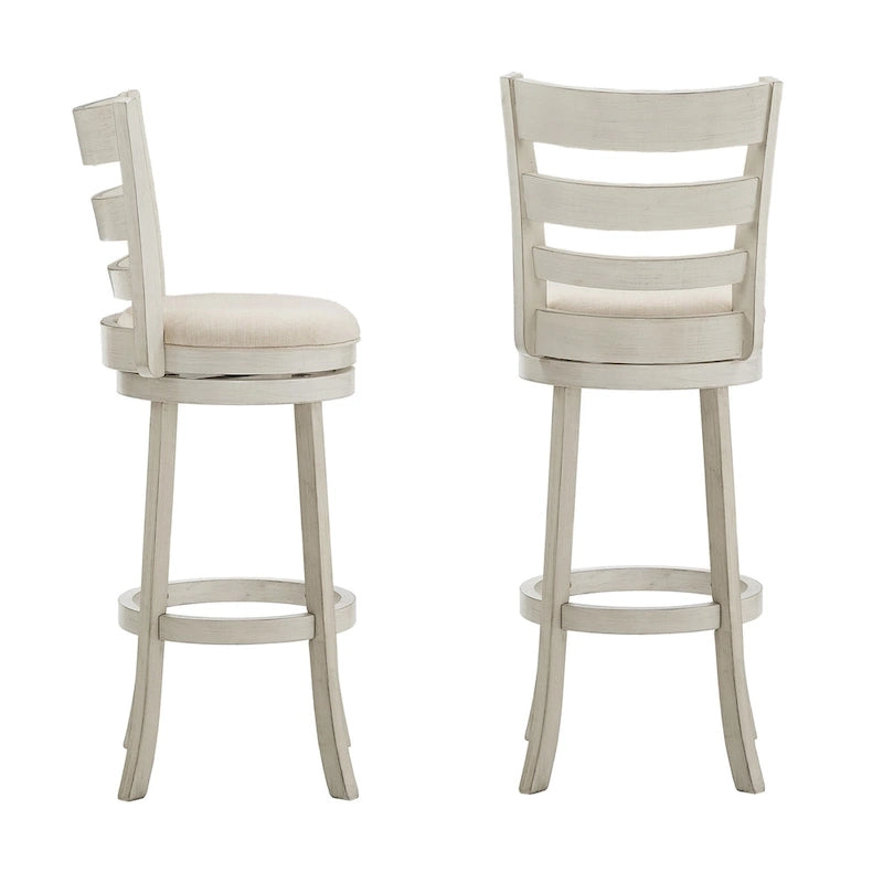 Tabouret de bar pivotant Rovinj à dossier échelle, hauteur 29 po