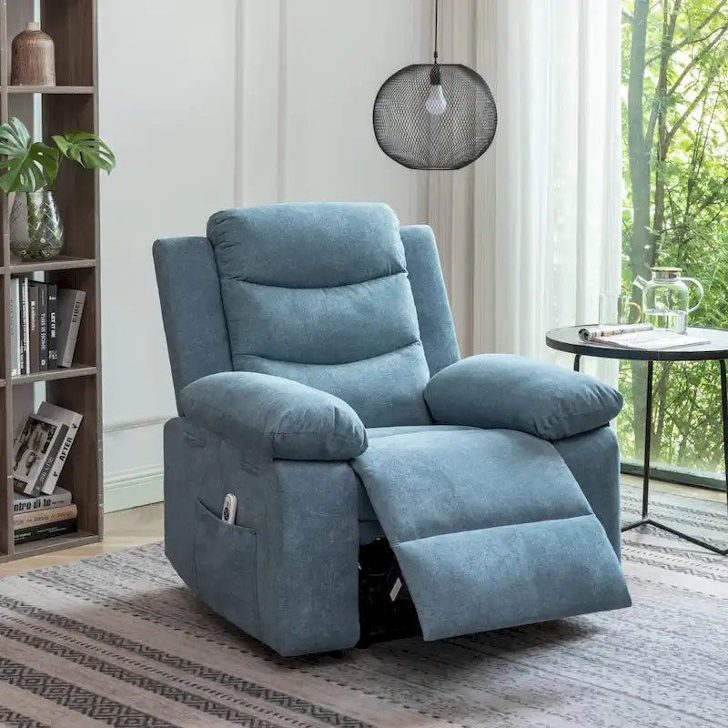 Fauteuil inclinable électrique avec fonction de massage réglable, fauteuil inclinable avec système de chauffage pour le salon