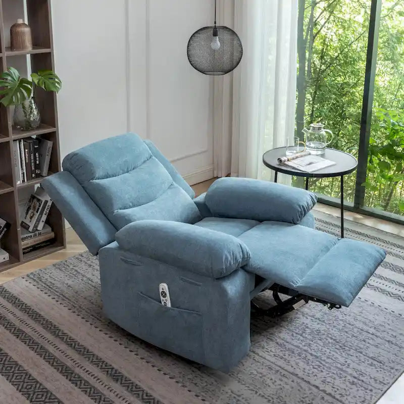 Fauteuil inclinable électrique avec fonction de massage réglable, fauteuil inclinable avec système de chauffage pour le salon