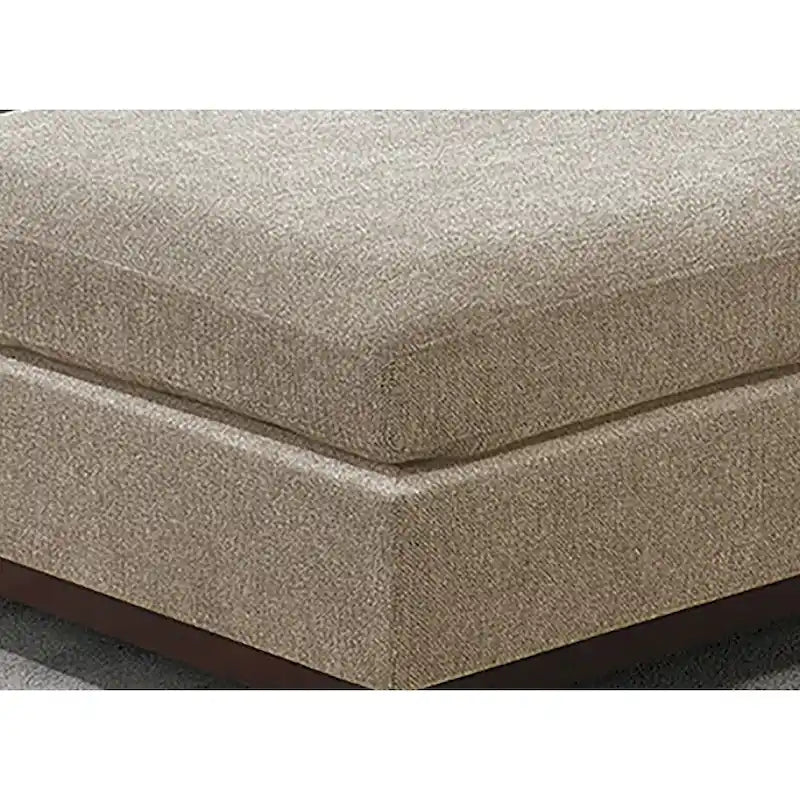 Canapé d'angle modulable en chenille couleur camel
