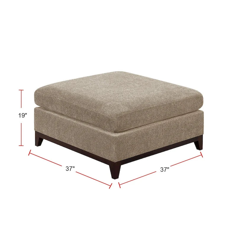 Canapé d'angle modulable en chenille couleur camel