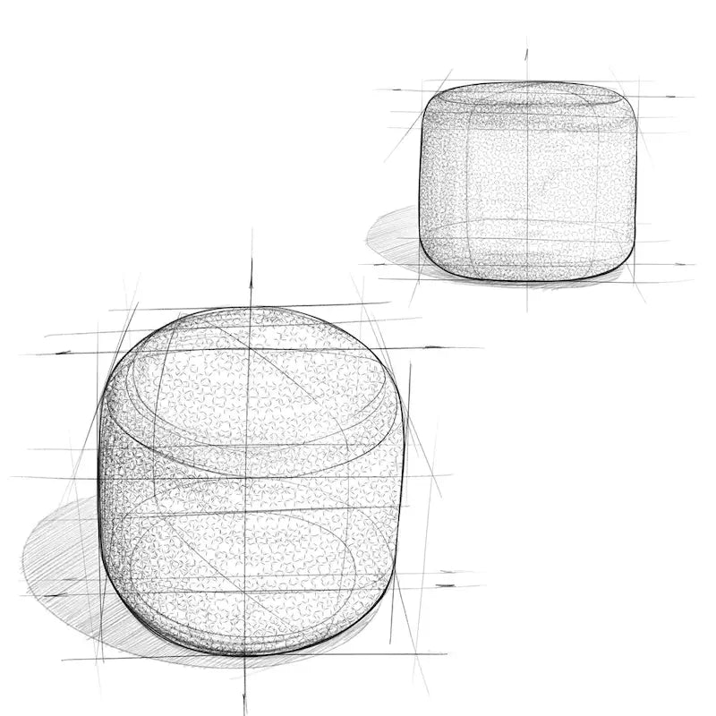 WYNDENHALL Brodie Pouf rond tressé