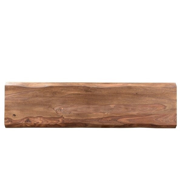 Banc Fait Main en Bois de Sesham à Bord Naturel (Inde) - 50 x 16 x 18