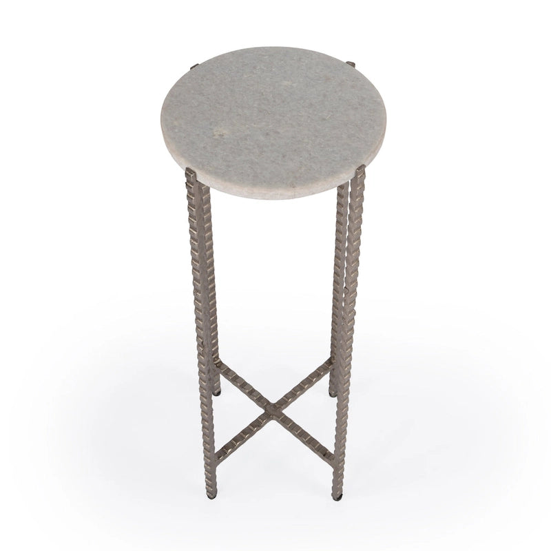 Table d'appoint Nigella Granite à piètement croisé