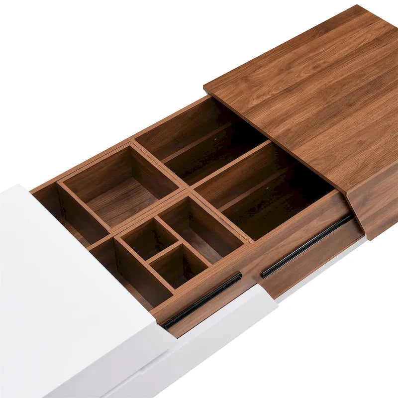 Table basse moderne extensible Merax avec plateau coulissant