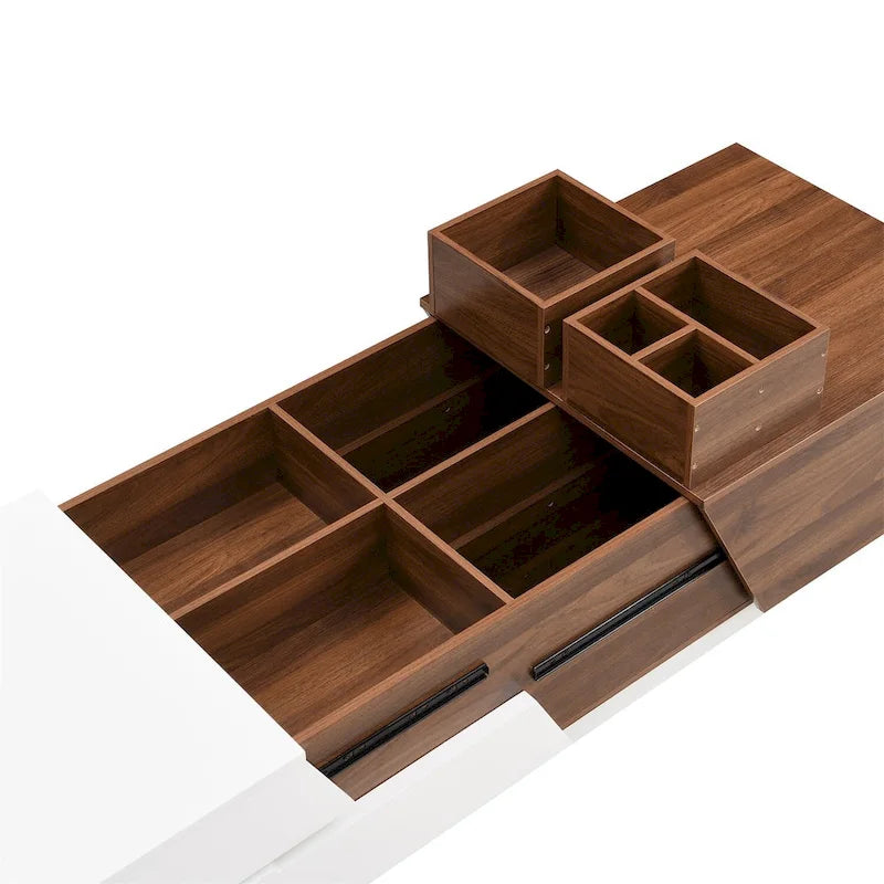 Table basse moderne extensible Merax avec plateau coulissant