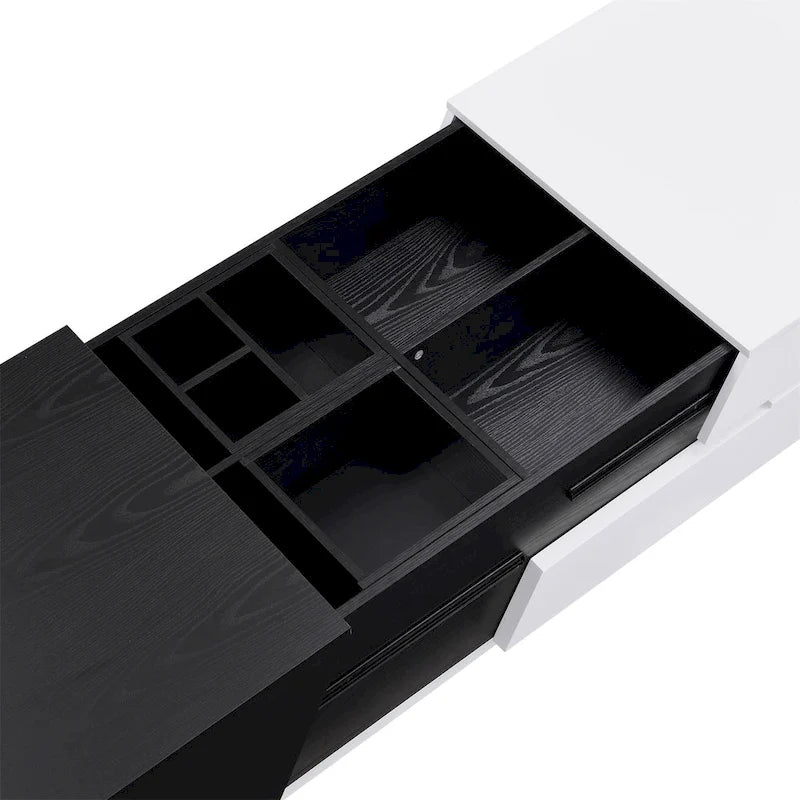 Table basse moderne extensible Merax avec plateau coulissant