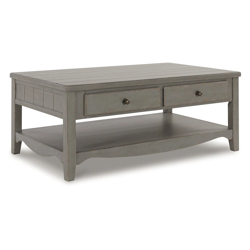 Signature Design by Ashley Charina - Table basse rectangulaire gris antique - 50 larg. x 30 prof. x 20 haut.
