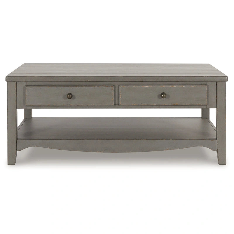 Signature Design by Ashley Charina - Table basse rectangulaire gris antique - 50 larg. x 30 prof. x 20 haut.