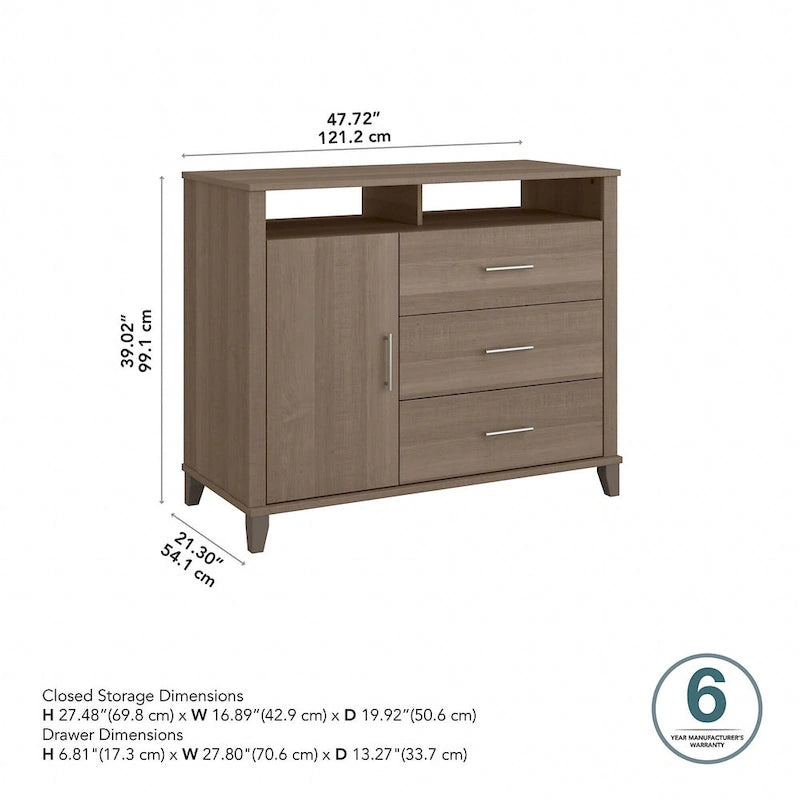 Meuble télé haut Somerset avec rangement par Bush Furniture