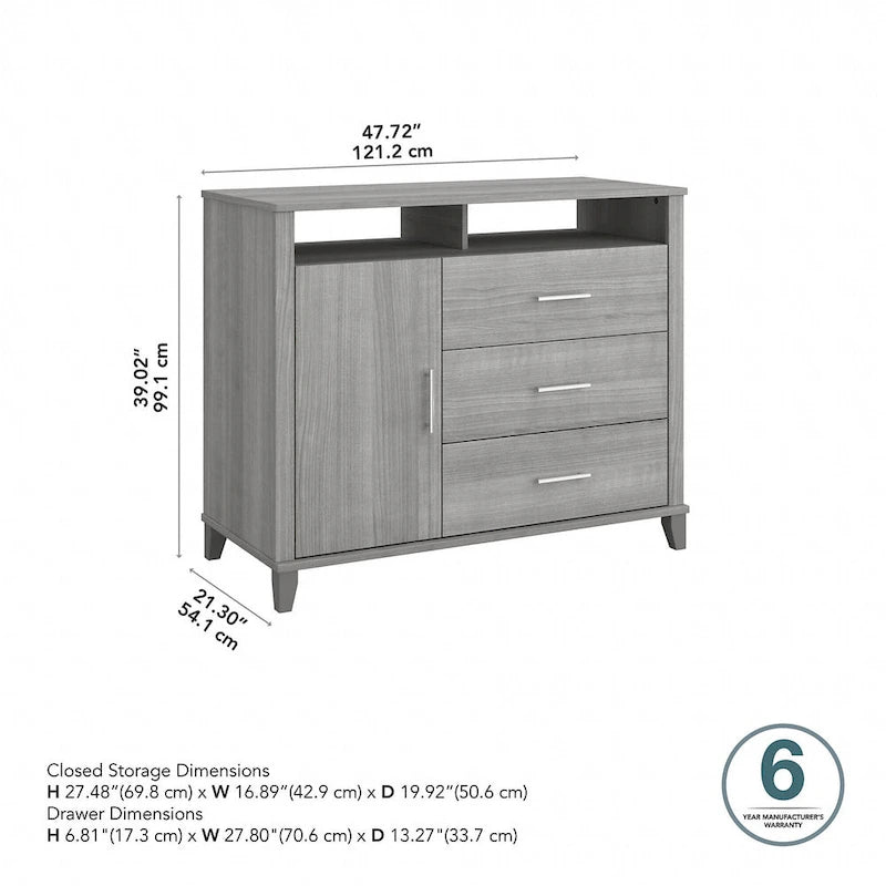 Meuble télé haut Somerset avec rangement par Bush Furniture