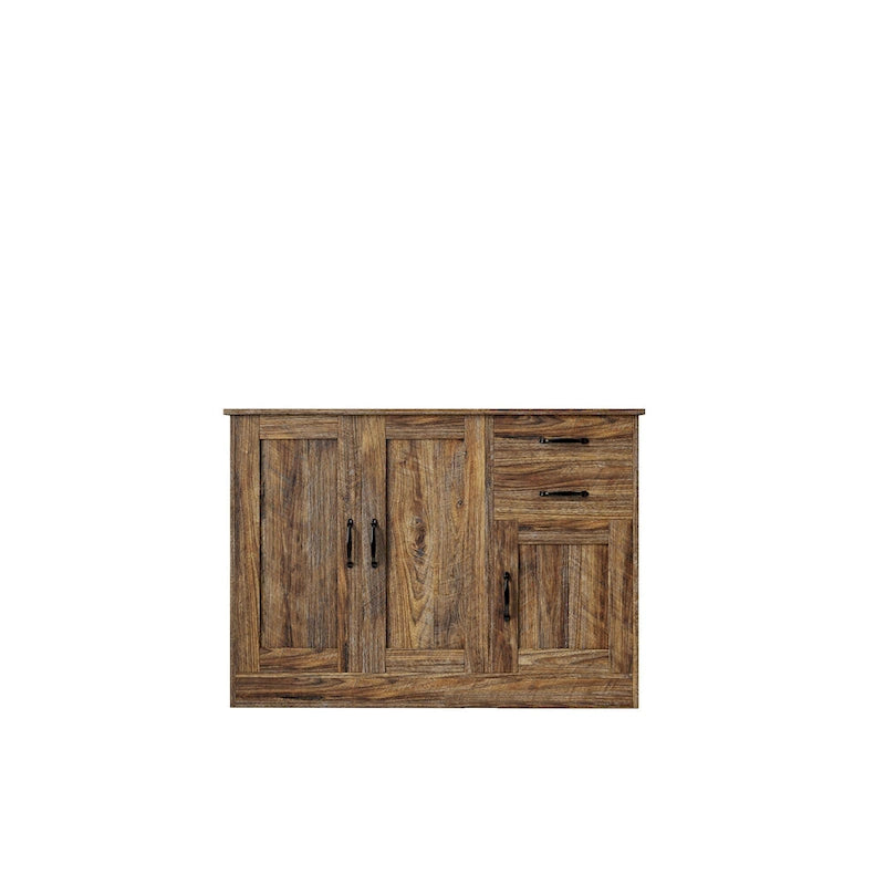 Buffet moderne en bois avec 2 portes, 1 rangement et 2 tiroirs - Console de rangement pour entrée/salle à manger avec portes