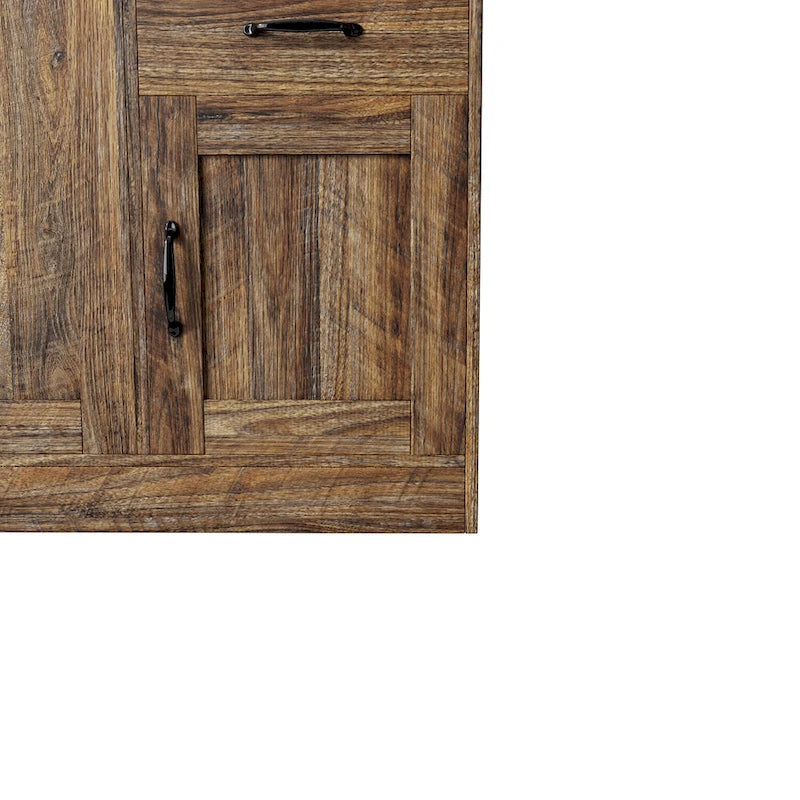 Buffet moderne en bois avec 2 portes, 1 rangement et 2 tiroirs - Console de rangement pour entrée/salle à manger avec portes