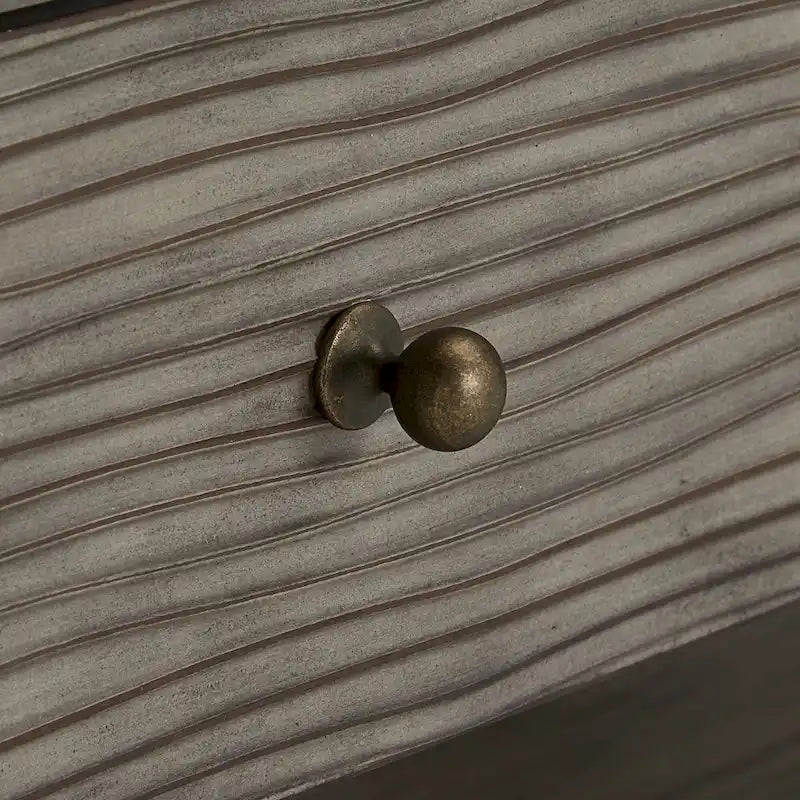 Table en ciment fibré gris avec étagère, finition gris antique Coober, par iNSPIRE Q Modern