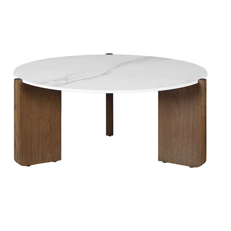 Table basse Somette Helida à plateau en pierre frittée