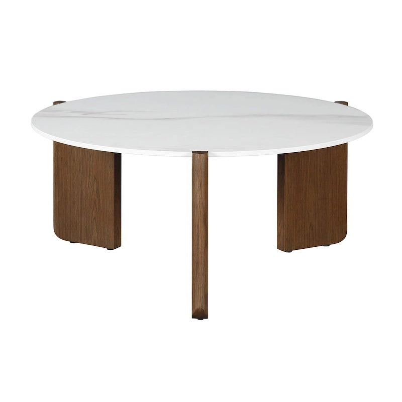 Table basse Somette Helida à plateau en pierre frittée