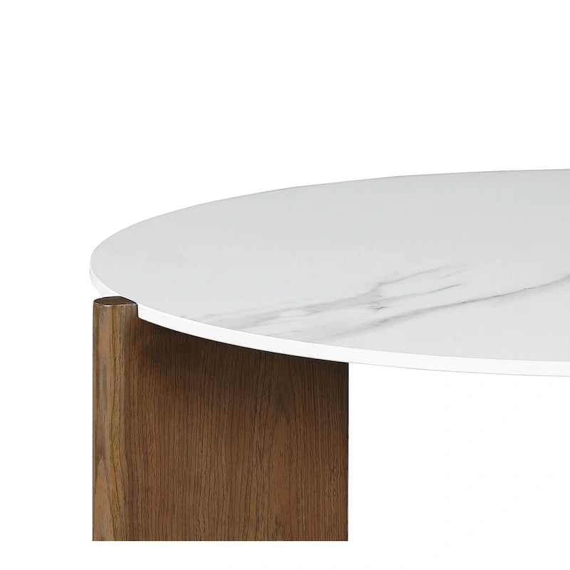 Table basse Somette Helida à plateau en pierre frittée