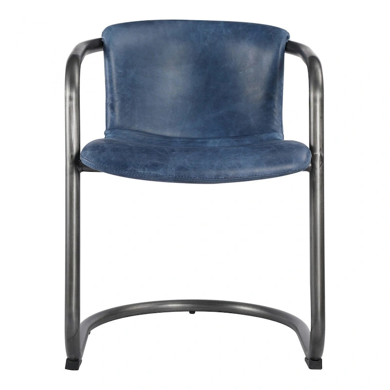 Chaises de salle à manger Macari Frita modernes en cuir, lot de 2