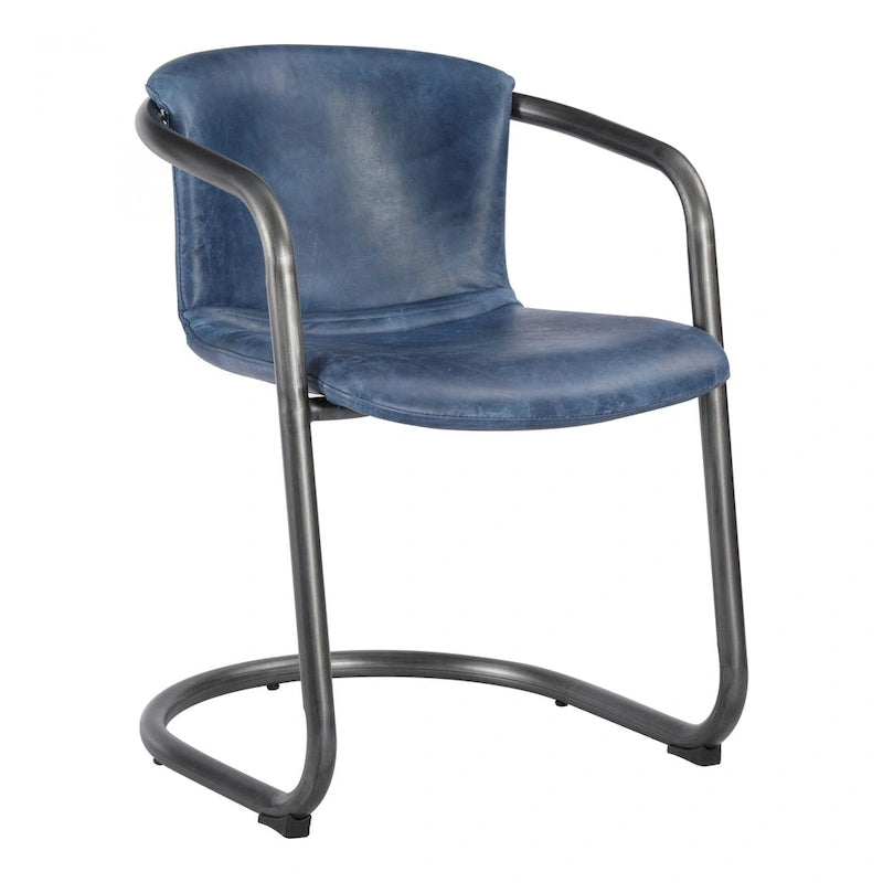 Chaises de salle à manger Macari Frita modernes en cuir, lot de 2