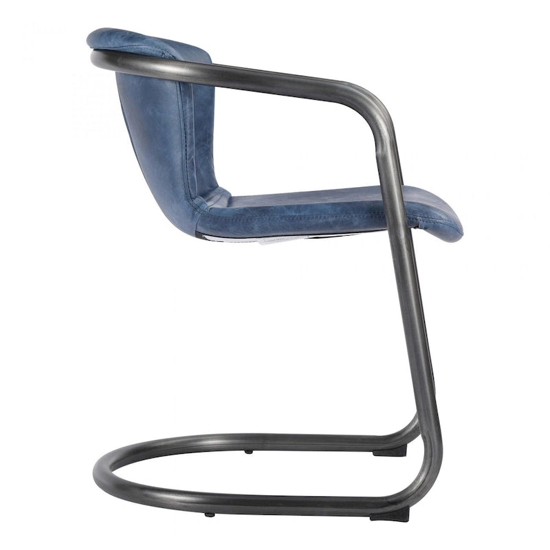 Chaises de salle à manger Macari Frita modernes en cuir, lot de 2