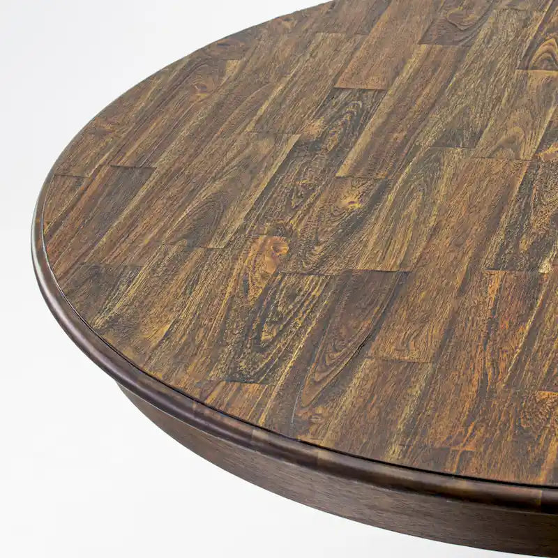 East West Furniture Ensemble de Table de Cuisine - une Table à Manger et des Chaises en Tissu Lin Marron, Chêne Jacobean Vieilli (Options de Pièces)