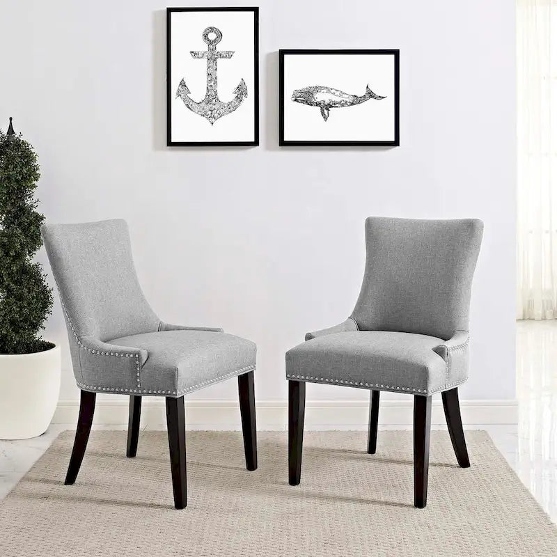 Chaise de salle à manger Marquis en tissu (lot de 2)