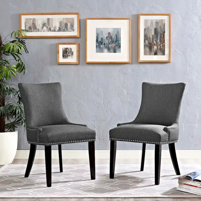 Chaise de salle à manger Marquis en tissu (lot de 2)
