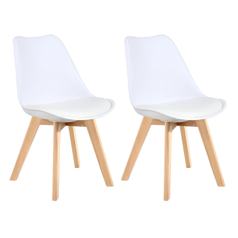 Chaises de salle à manger Chaises de bureau en bois sans roulettes Lot de 2