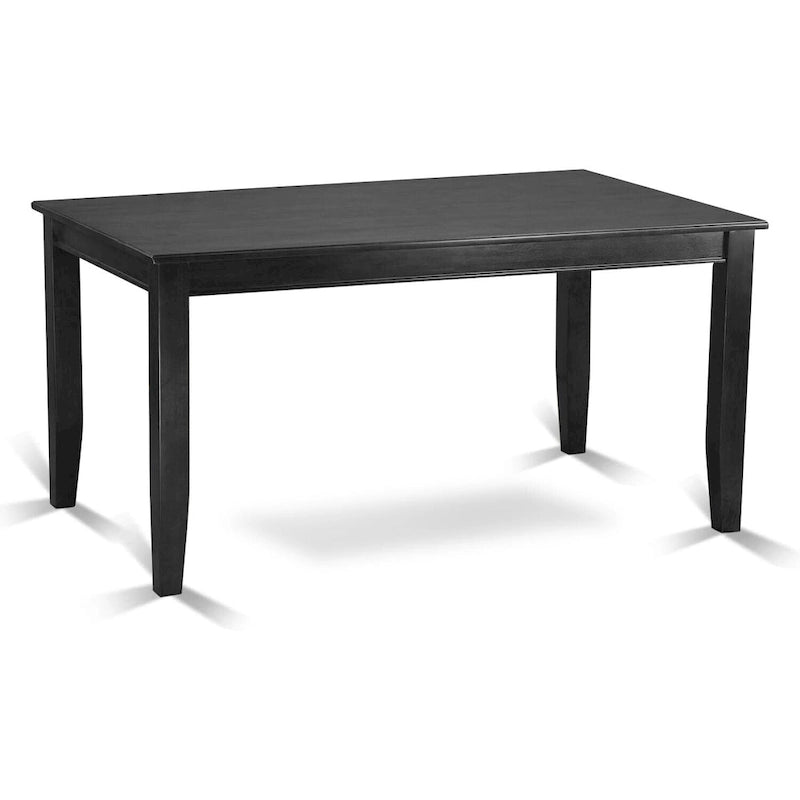 East West Furniture Ensemble de salle à manger composé d'une table de cuisine rectangulaire et de chaises de salle à manger, noir (option de pièces)