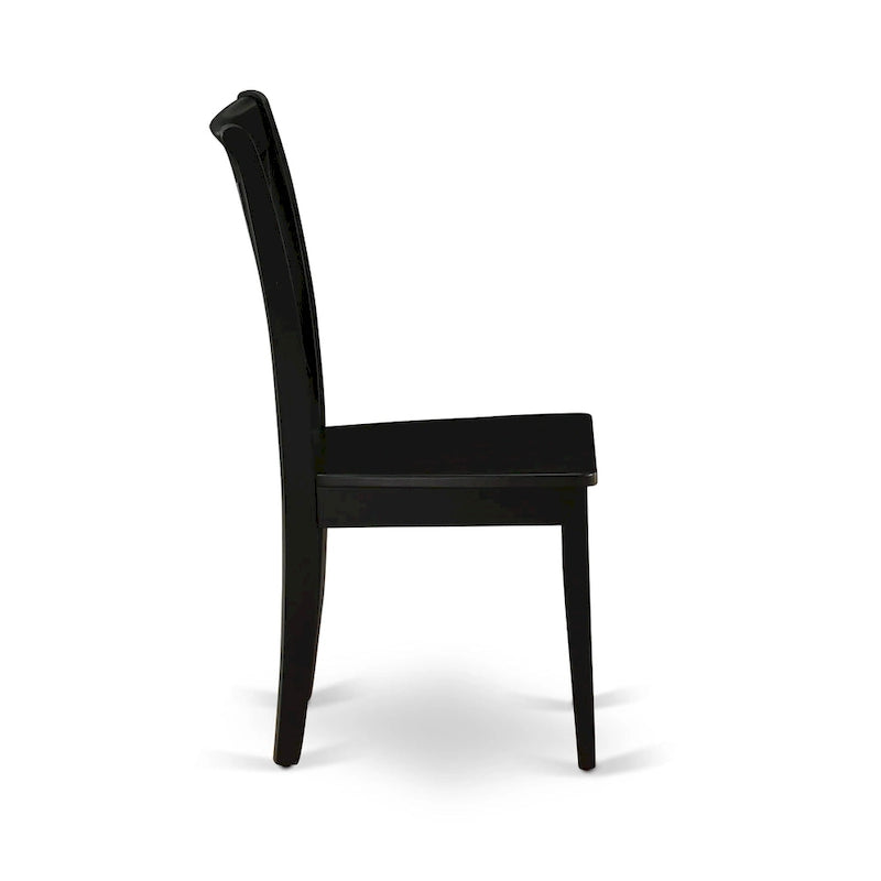 East West Furniture Ensemble de salle à manger composé d'une table de cuisine rectangulaire et de chaises de salle à manger, noir (option de pièces)