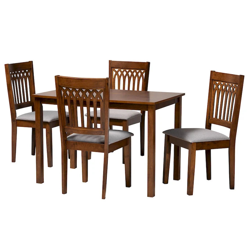 Ensemble de salle à manger Genesis en tissu et bois de style moderne