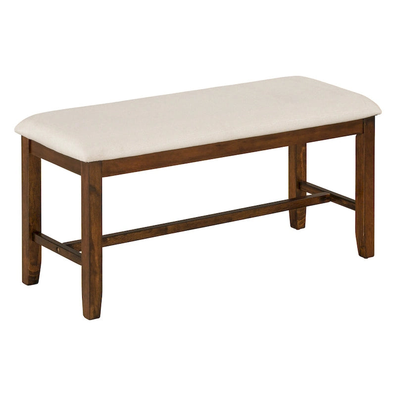 Ensemble de salle à manger Nestfair 6 pièces avec 4 chaises en tissu et un banc