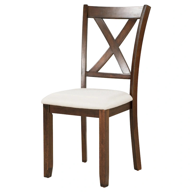 Ensemble de salle à manger Nestfair 6 pièces avec 4 chaises en tissu et un banc