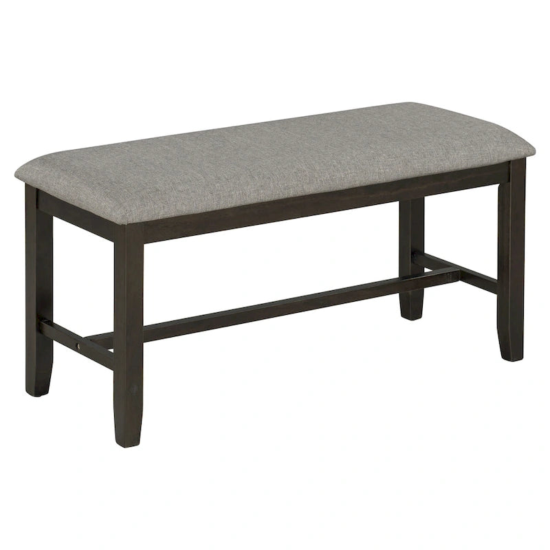 Ensemble de salle à manger Nestfair 6 pièces avec 4 chaises en tissu et un banc