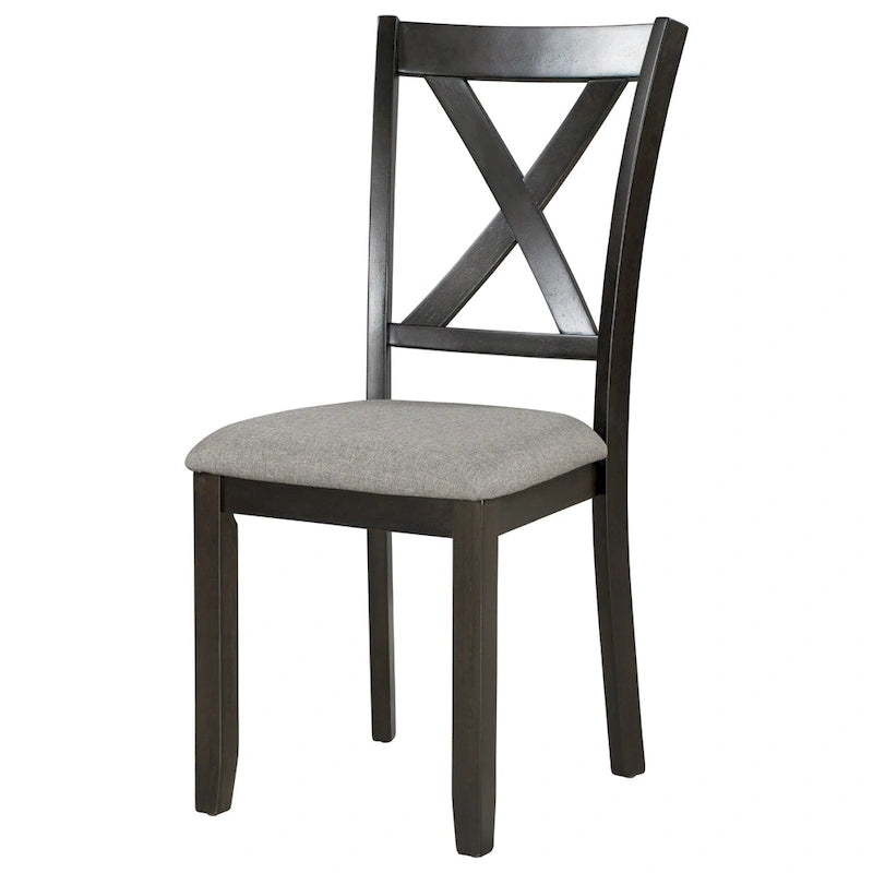 Ensemble de salle à manger Nestfair 6 pièces avec 4 chaises en tissu et un banc