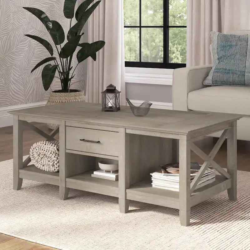 Table basse Key West avec rangement de Bush Furniture