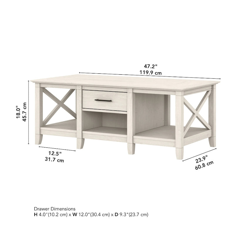 Table basse Key West avec rangement de Bush Furniture