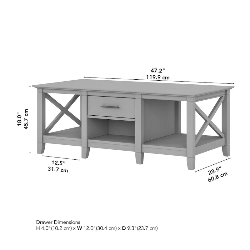 Table basse Key West avec rangement de Bush Furniture