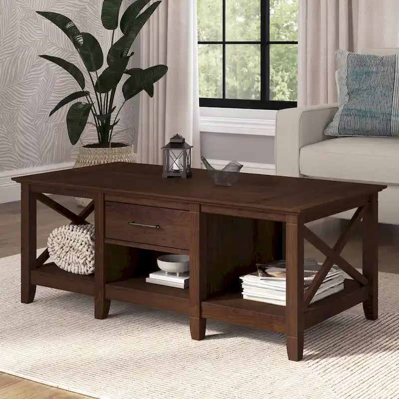 Table basse Key West avec rangement de Bush Furniture