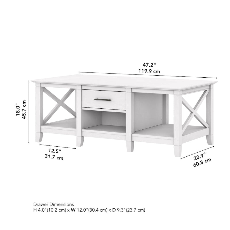 Table basse Key West avec rangement de Bush Furniture