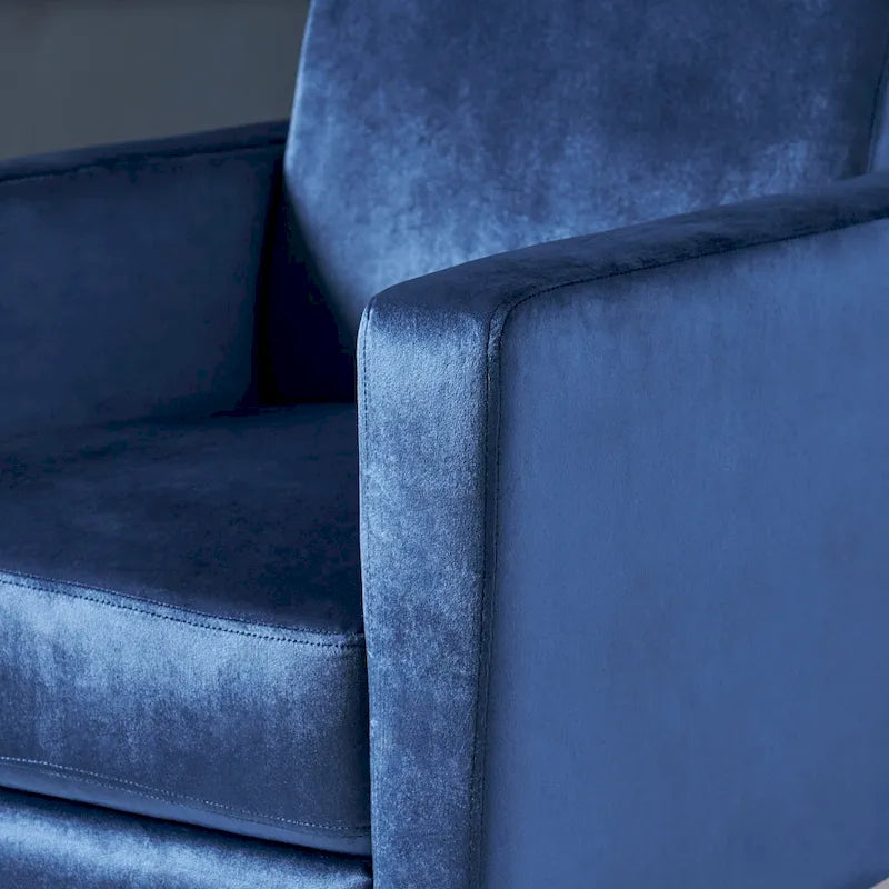 Fauteuil inclinable Brightwood en velours moderne avec pieds en acier par Christopher Knight Home