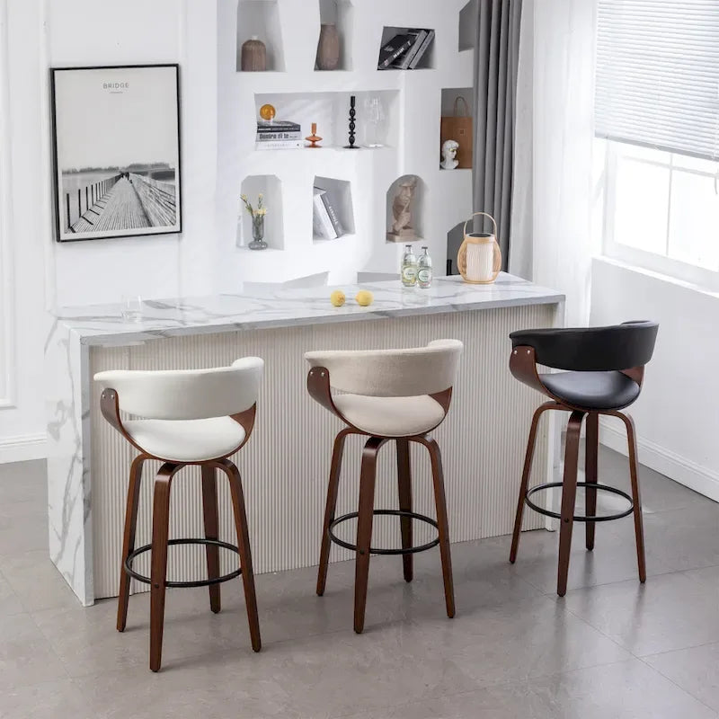 Tabouret de bar moderne rembourré Lalit (Lot de 2 tabourets)