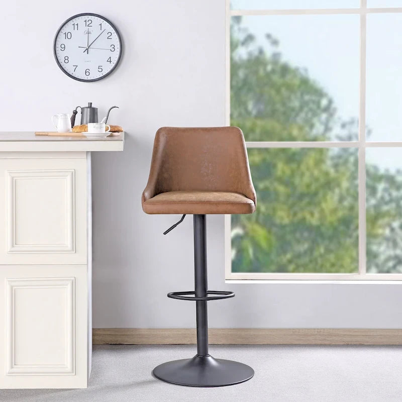 Tabouret de bar réglable Sylmar en similicuir