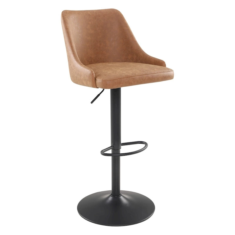 Tabouret de bar réglable Sylmar en similicuir