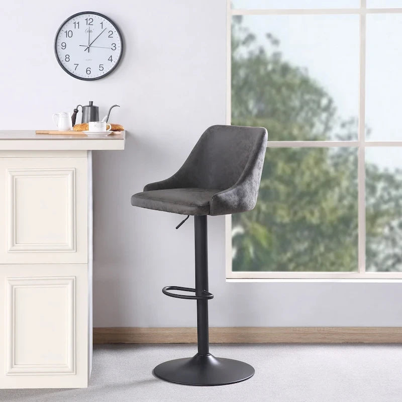 Tabouret de bar réglable Sylmar en similicuir
