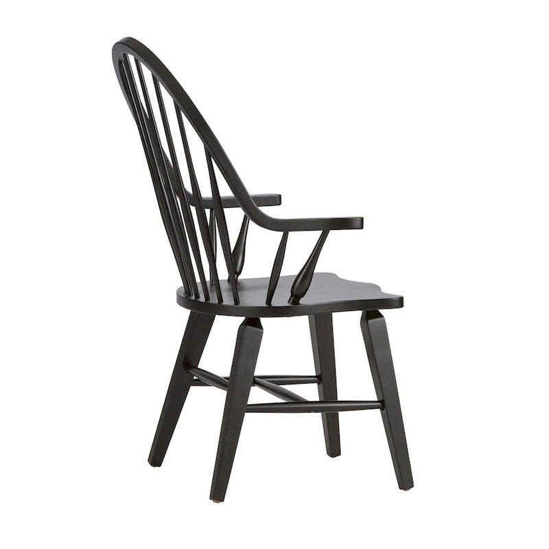 La chaise à accoudoirs noire Windsor The Gray Barn Hearthstone Ridge